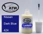 Preview: Nissan, Dark Blue, 424: 20ml Lackstift, von ATW Autoteile West.